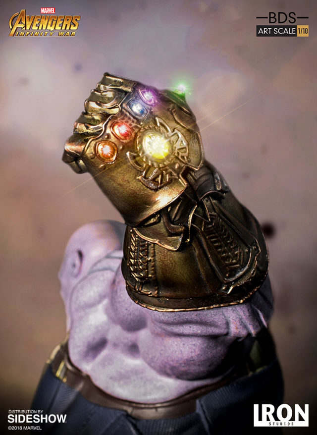 Iron Studios Infinity Gauntlet on Infinity War Thanos Statue