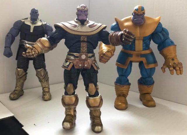 Marvel Select Thanos Classic Modern and Marvel Legends BAF Scale Comparison