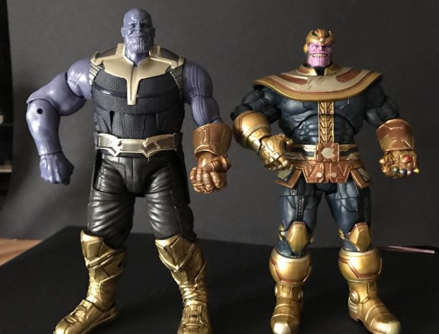 Size Comparison Marvel Legends Thanos Build-A-Figure vs Disney Store Thanos Select Figure