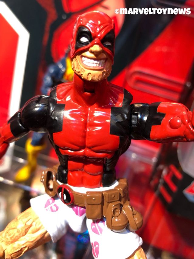 Close-Up of Marvel Legends 2018 Wave 2 Deadpool in Hearts Boxers