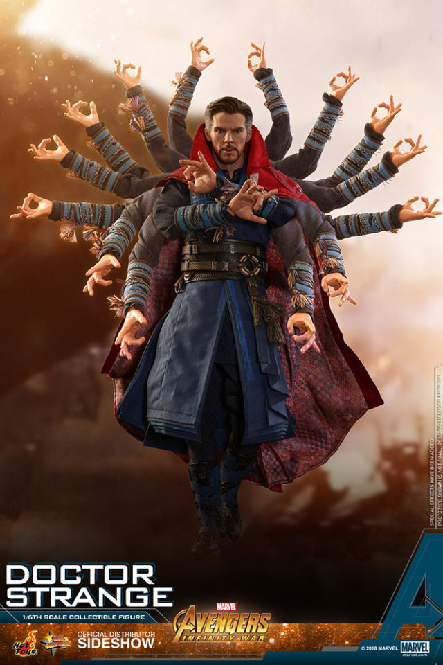 Avengers Infinity War Hot Toys Doctor Strange Figure with Many Arms