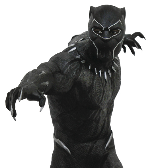 Close-Up of Diamond Select Black Panther Statue