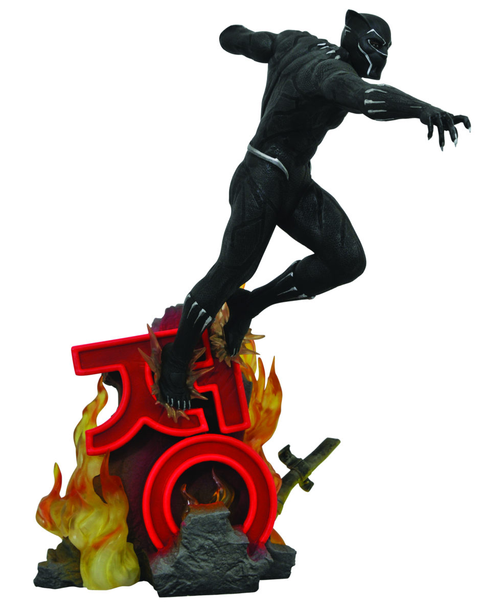 Panther - Statue résine noire