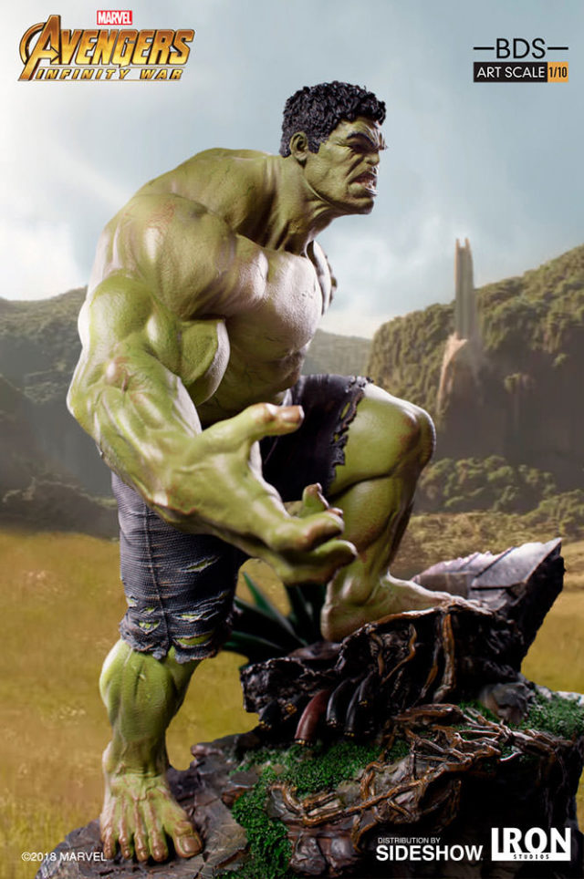Iron Studios Infinity War Hulk Statue Side View