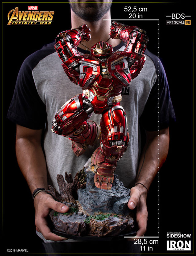Scale Photo of Avengers Infinity War Hulkbuster Iron Man Statue Size