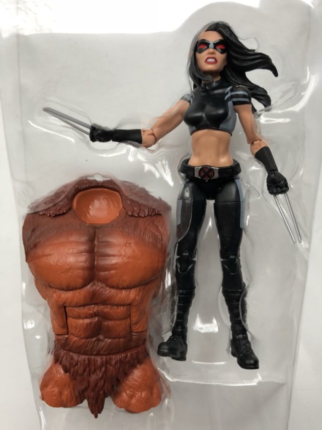 X-Force X-23 Marvel Legends Figure with Sasquatch Build-A-Figure Torso