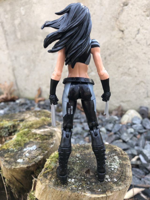 Back of Marvel Legends Deadpool Series X-23 Figure