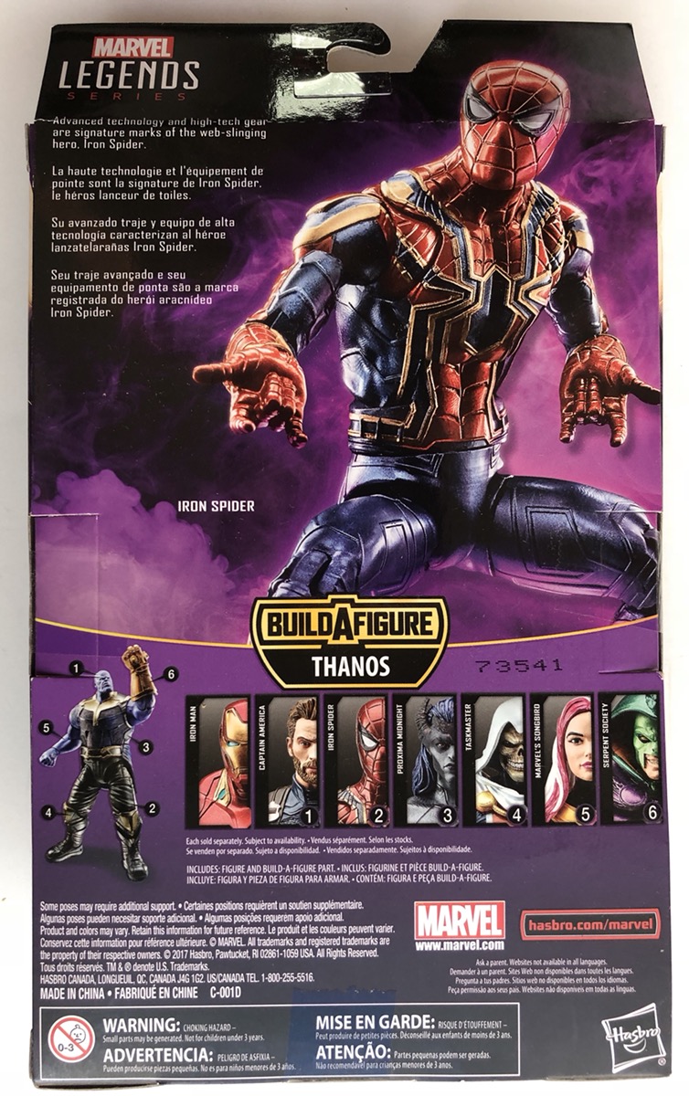 Marvel Legends Avengers Infinity War Wave Iron man Captain america iron spider 