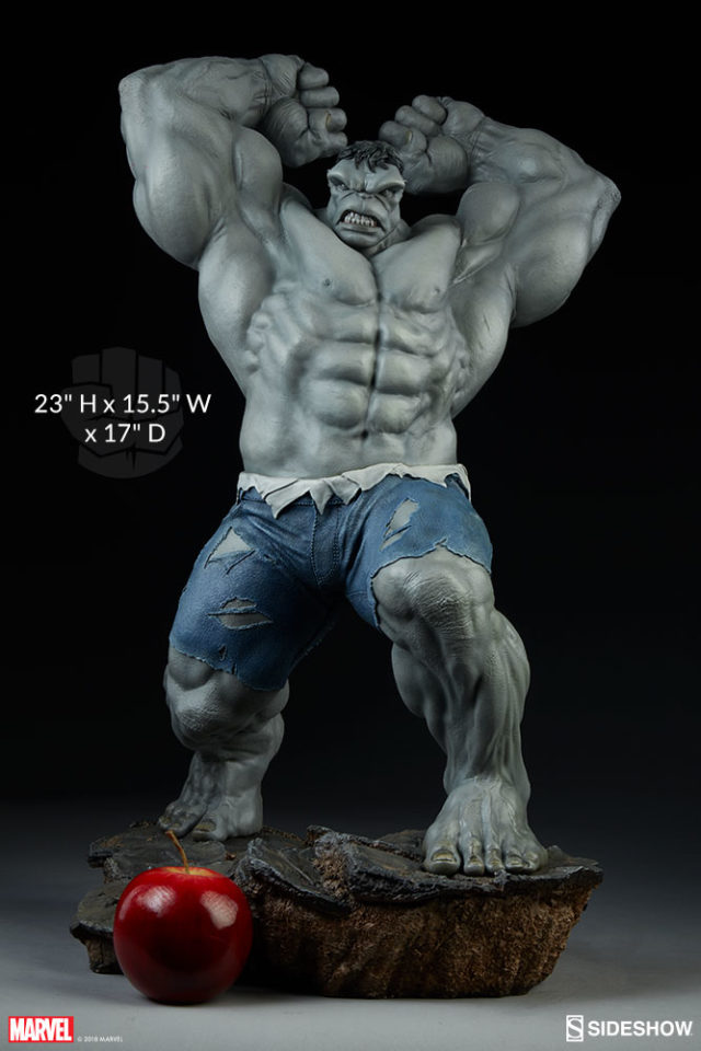 Avengers Assemble Grey Hulk Statue Variant Size Scale Photo