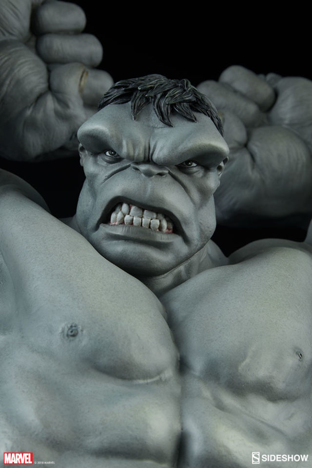 Close-Up of Grey Hulk Avengers Assemble Statue