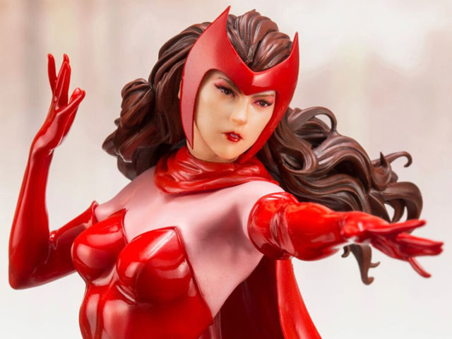 Close-Up of Kotobukiya Scarlet Witch Figure Head