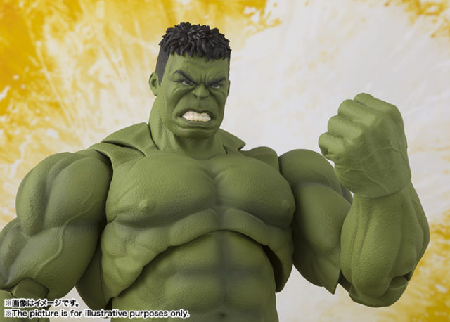 Close-Up of SH Figuarts Hulk Avengers Infinity War Figure