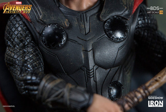Close-Up of armor detail on Thor Avengers Infinity War Statue