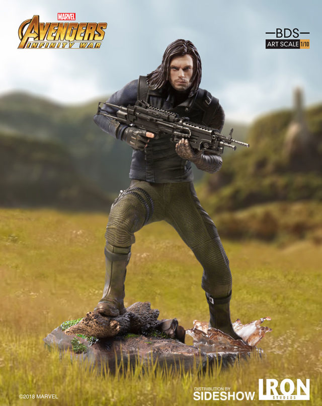 Iron Studios Infinity War Bucky Winter Soldier Battle Diorama Series Statue
