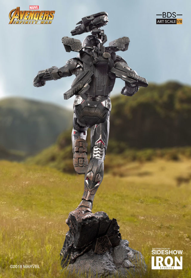 Iron Studios War Machine Movie Statue Back Infinity War