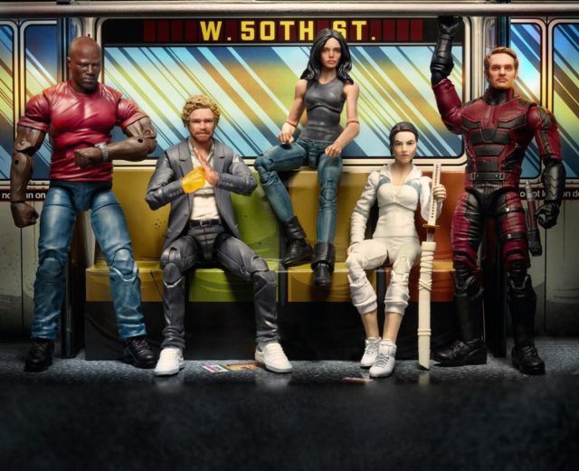 Marvel Legends Defenders Netflix SDCC 2018 Exclusive Set on Subway