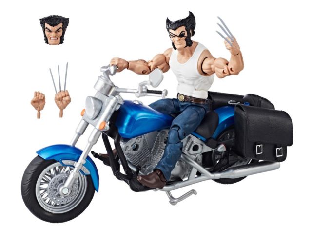 Marvel Legends Wolverine Figure on Motorcycle with Patch Head