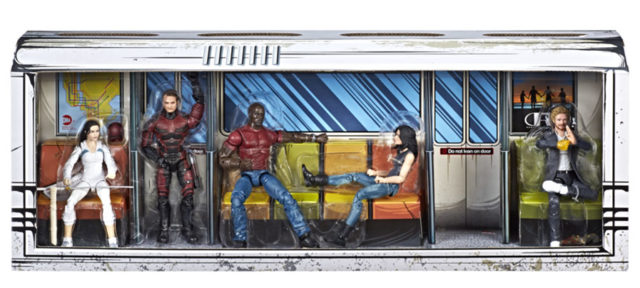 SDCC 2018 Exclusive Marvel Legends Defenders Figures Set Box Subway Car