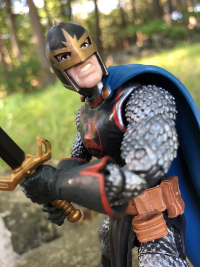 Normal Head on Marvel Legends Cull Obsidian Series Black Knight Figure