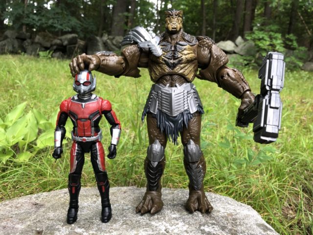 Size Comparison of Marvel Legends Black Order Cull Obsidian and Ant-Man Figures
