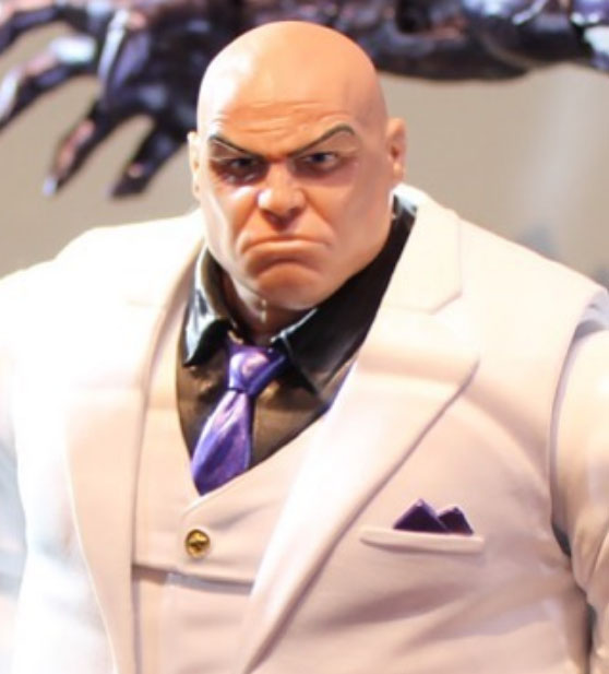 Close-Up of Marvel Legends 2019 Kingpin Build-A-Figure Head