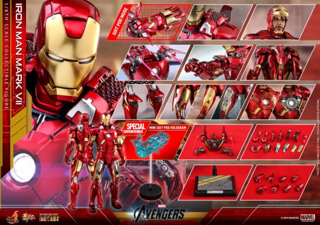 Hot Toys Iron Man Mark VII Die-Cast Figure and Accessories Special Edition