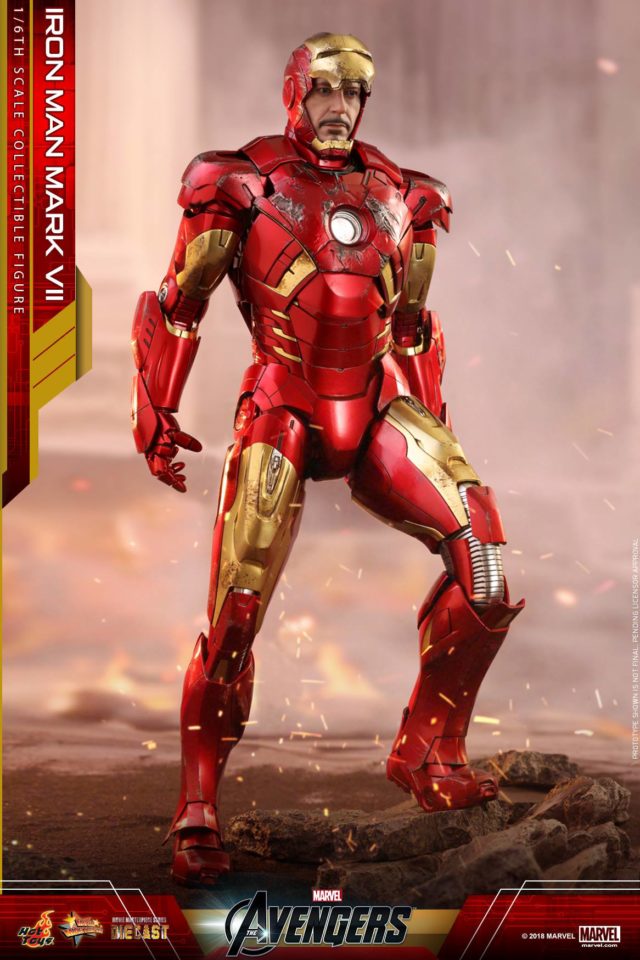 Hot Toys Mark VII Iron Man Tony Stark Robert Downey Jr Head Sculpt Portrait