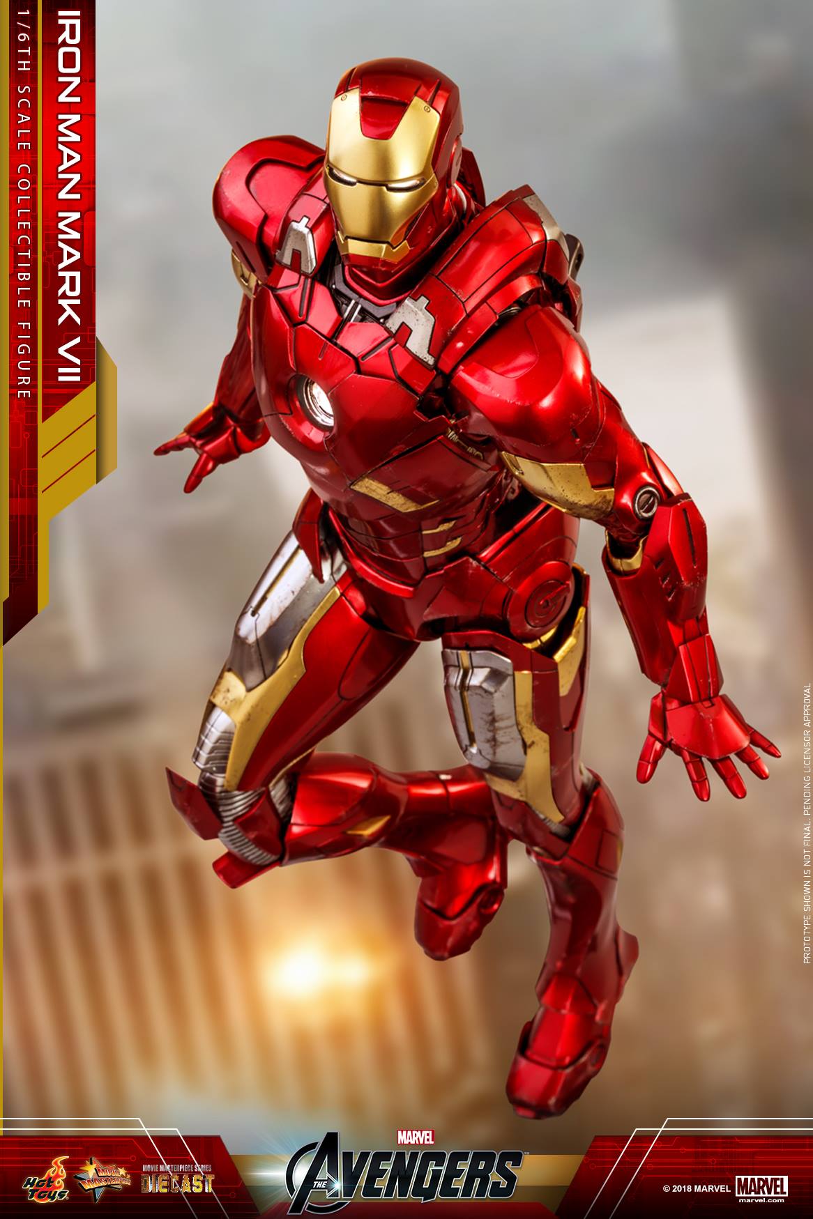 marvel studios flying iron man toy