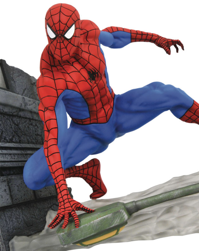 Close-Up of Marvel Gallery Spider-Man PVC Figure