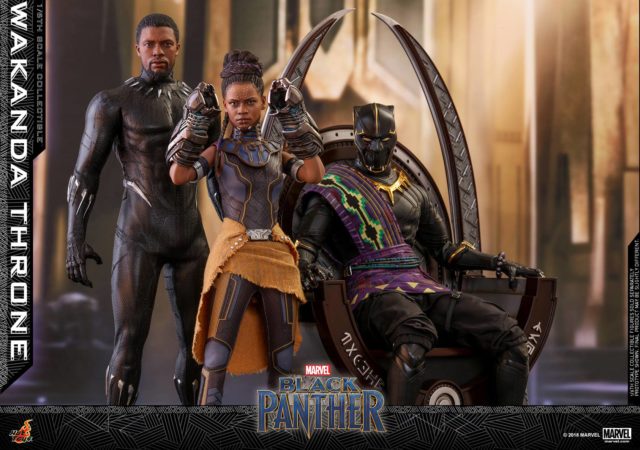 Hot Toys Wakandan Throne with Black Panther Shuri T'Chaka Figures