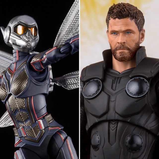 Marvel SH Figuarts Wasp and Infinity War Thor Figures