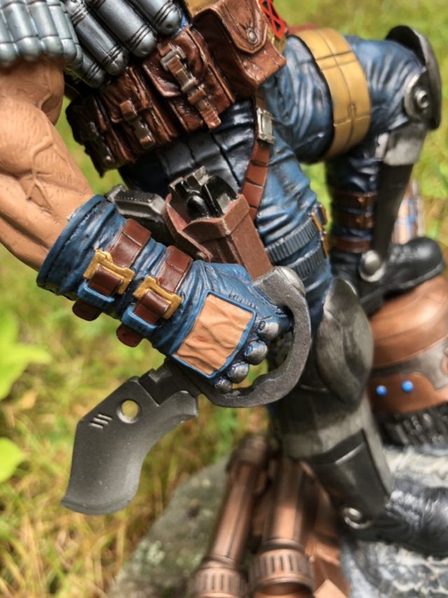 DST Marvel Cable Statue Close-Up of Knife