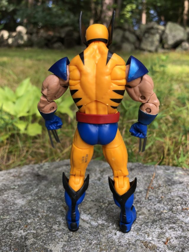 Back of Marvel Legends X-Men Wolverine 90s Costume Figure