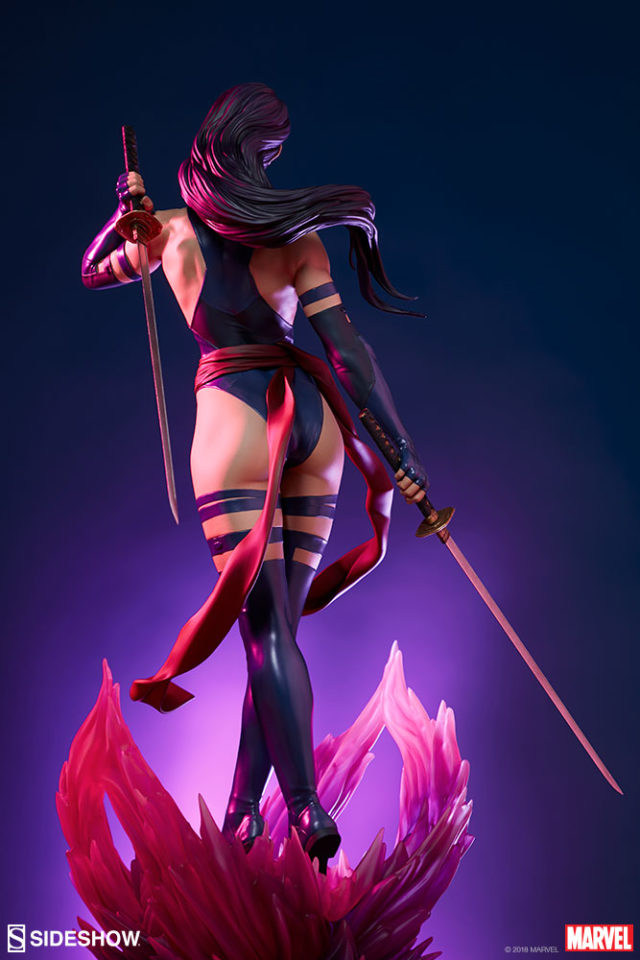 Back of Sideshow Exclusive Psylocke Premium Format Statue