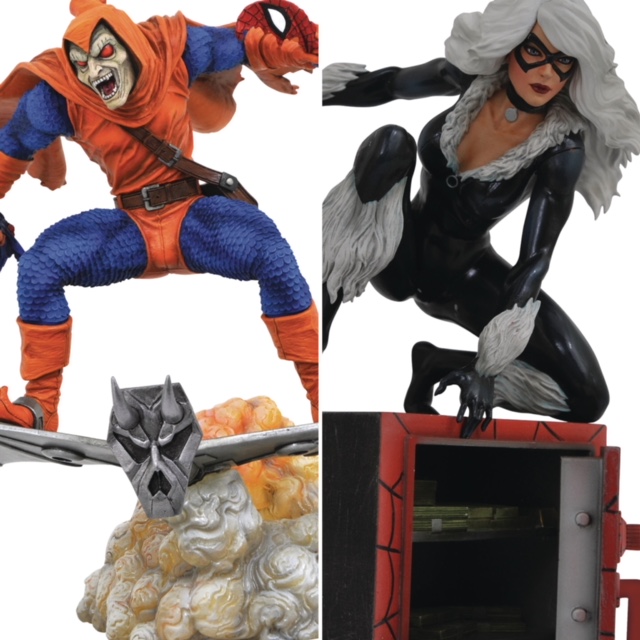 Marvel Premier Collection Hobgoblin & Gallery Black Cat Statues