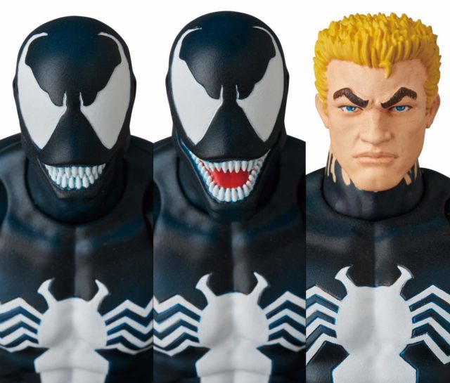 MAFEX Venom Figure Heads Eddie Brock