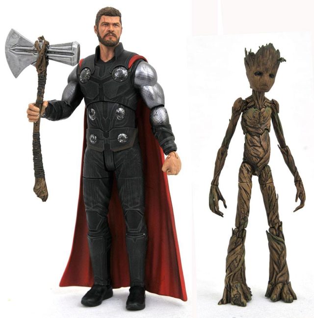 Marvel Select Avengers Infinity War Thor and Groot Figures
