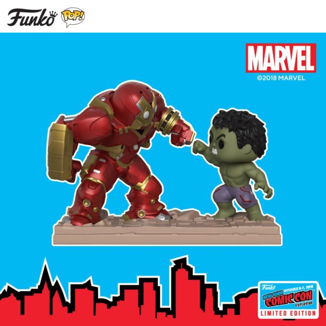 NYCC 2018 Exclusive Funko POP Hulkbuster vs Hulk Movie Moments Set