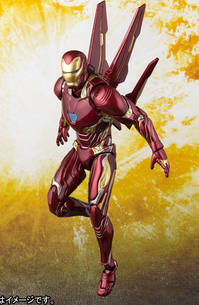 SH Figuarts Infinity War Iron Man with Nanon Weapons Set