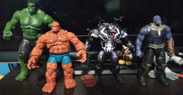 Scale Photo of Marvel Legends Thing Thanos Monster Venom