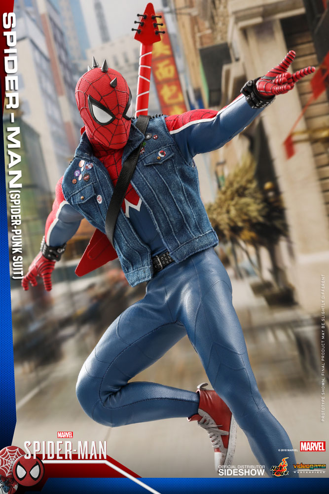 Hot Toys VGM32 PS4 1/6TH Spider-Man Spider-Punk Clothes Suit Soldier Figure Toys 