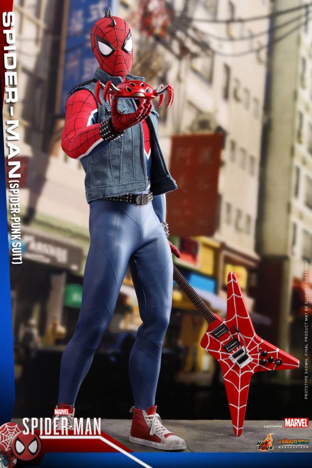 Spider-Punk Hot Toys Spider-Man 12 Inch Figure Holding Drone