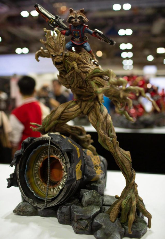 XM Studios Rocket Raccoon and Groot Statue