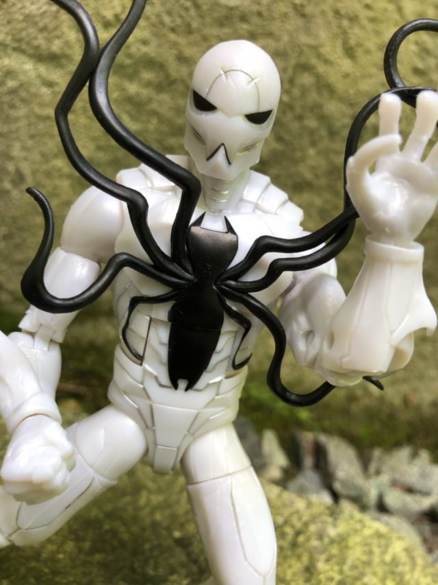 Close-Up of Spider Symbol Tendrils on Marvel Legends Venom Series Poison Figure