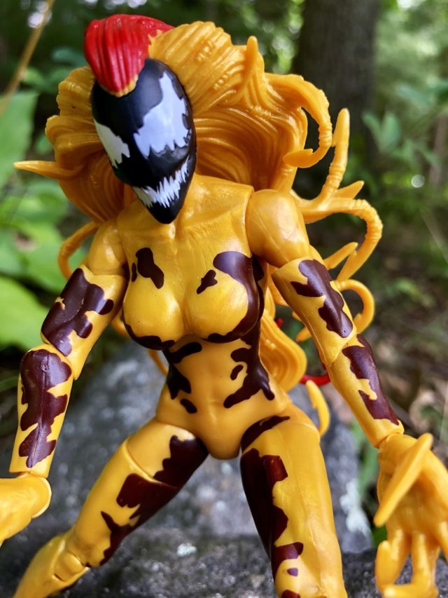 Close-Up of Marvel Legends Female Symbiote Scream Action Figure