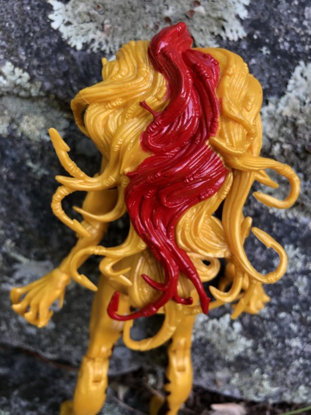 Close-Up of Back of Scream Marvel Legends Figure's Hair