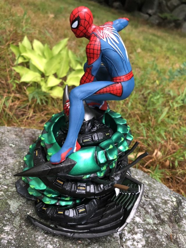 Side View of PS4 Spider-Man Game Statue