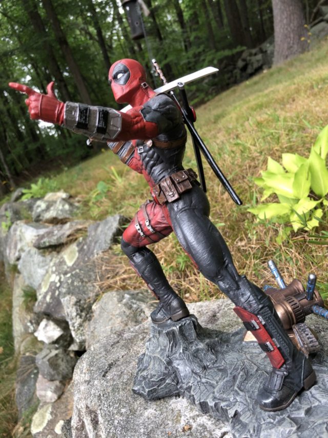 Marvel Premier Collection Deadpool Figure Side View