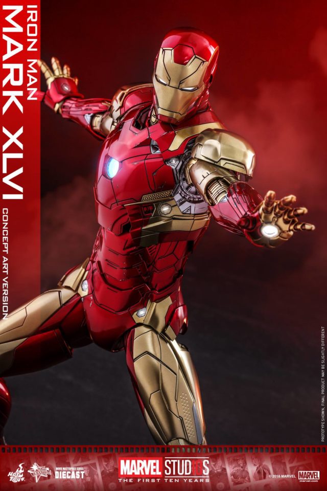 10 Years of Marvel Studios Hot Toys Iron Man Mark XLVI Die-Cast Figure