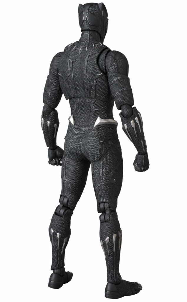 Back of MAFEX Black Panther Movie 6 Inch Figure